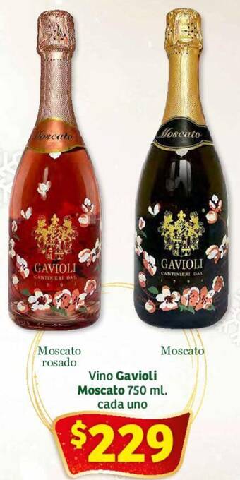 Soriana Híper Vino Gavioli Moscato 750ml oferta