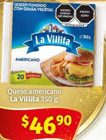 Soriana Híper Queso americano La Villita 350g oferta
