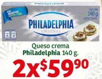 Soriana Híper Queso crema Philadelphia 2x140g oferta