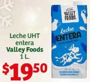 Soriana Híper Leche UHT entera Valley Foods 1L oferta