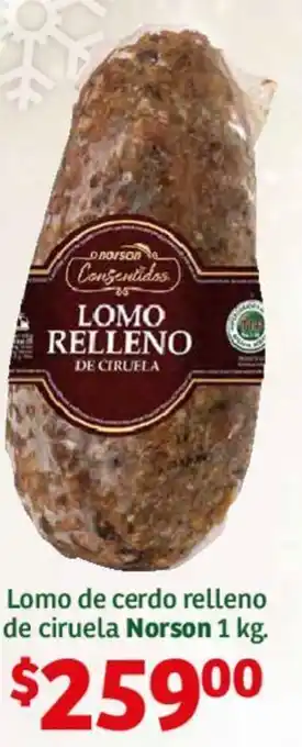 Soriana Híper Norson Lomo de cerdo relleno de ciruela 1kg oferta