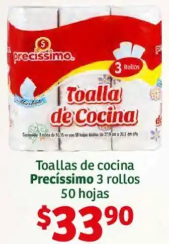 Soriana Híper Toallas de cocina Precíssimo 3 rollos 50 hojas oferta