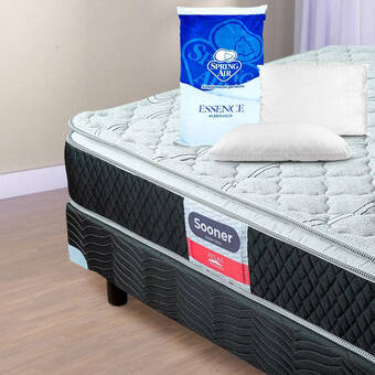 Mercado Libre Colchón matrimonial ortopédico + 2 almohadas spring air oferta