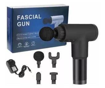 Mercado Libre Pistola fascial gun masajeador muscular 4cabezales 6 niveles oferta