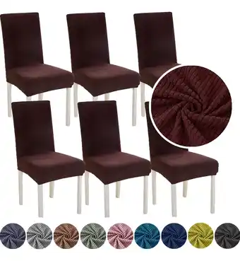 Mercado Libre 6 pzas funda elastica protectora para silla comedor grueso oferta