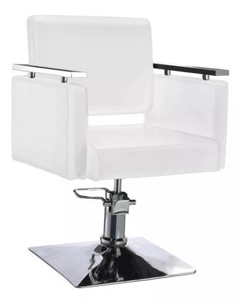 Mercado Libre Silla para estetica premium cuadrada barbero sillon color blanco oferta