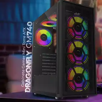 Mercado Libre Gabinete gamer balam rush dragonfly ii mesh gm740 atx media torre 4 fan rgb cristal templadousb 3.0 negro br-935982 oferta