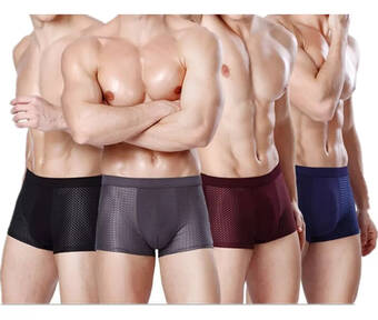 Mercado Libre Cómodos calzoncillos de seda de hielo para hombre 4 piezas oferta