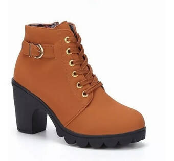 Mercado Libre Botines de mujer con tacón martin boots,casual y cómodo oferta