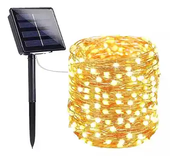 Mercado Libre Guirnaldas luces solares exterior 22m 2000 led impermeable oferta