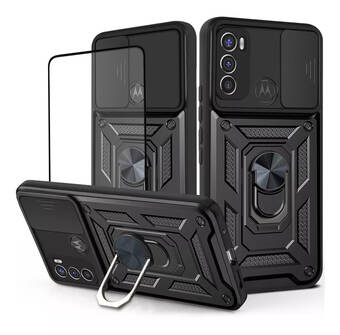 Mercado Libre Funda para motorola anillo uso rudo mica de cristal templado oferta