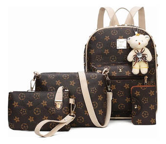 Mercado Libre Bolsas de mujer moda dama mochila cosmetiquera correa 4 set oferta