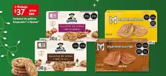 Walmart Express Variedad de galletas Emperador o Quaker oferta