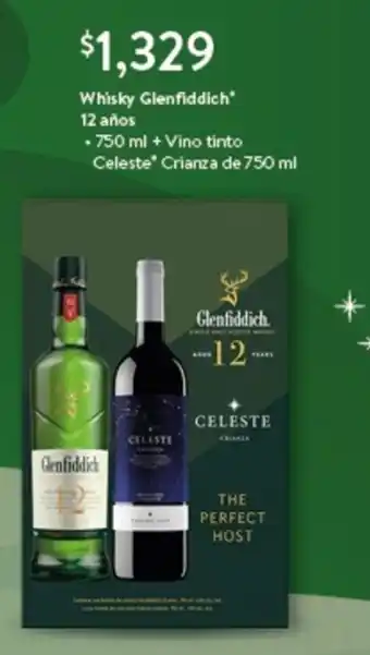 Walmart Express Whisky Glenfiddich 12 años 750 ml + Vino tinto oferta