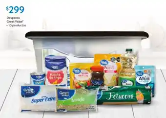 Walmart Express Despensa Great Value 10 productos oferta