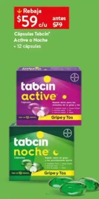 Walmart Express Cápsulas Tabcin Active o Noche 12 cápsulas oferta