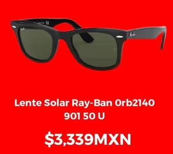 Sanborns Lente Solar Ray-Ban Orb2140 901 50 U oferta