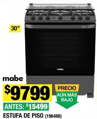 The Home Depot mabe ESTUFA DE PISO (196488) oferta