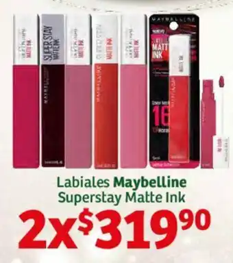Soriana Híper Labiales Maybelline Superstay Matte Ink x 2 oferta