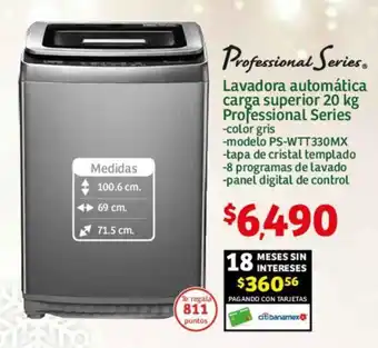 Soriana Híper Professional Series Lavadora automática carga superior 20 kg oferta