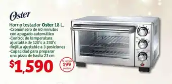 Soriana Híper Oster Horno tostador 18 L. oferta
