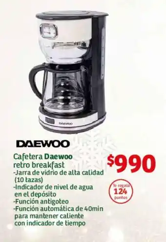 Soriana Híper DAEWOO Cafetera retro breakfast oferta