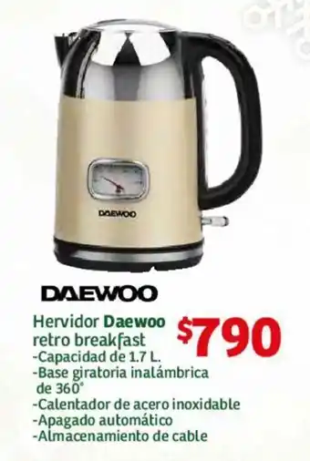 DAEWOO Hervidor retro breakfast 1.7 L.