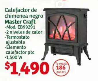 Soriana Híper Master Craft Calefactor de chimenea negro oferta