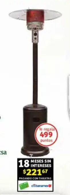 Soriana Híper Master Craft Calefactor para patio bronce oferta