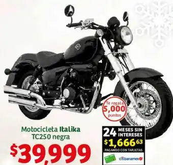 Soriana Híper ITALIKA Motocicleta TC250 negra oferta