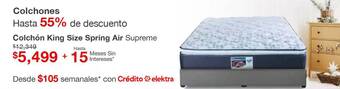 Elektra Colchón King Size Spring Air Supreme oferta