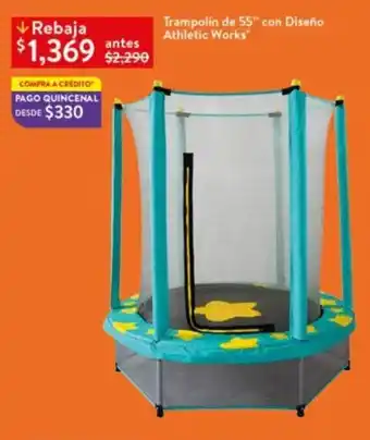 Walmart Trampolín de 55" con Diseño Athletic Works oferta