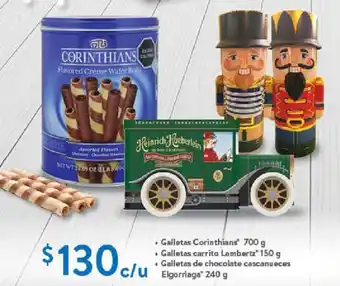 Walmart Galletas Corinthians 700 g/ Galletas carrito Lambertz 150 g/ Galletas de chocolate cascanueces Elgorriaga 240 g oferta