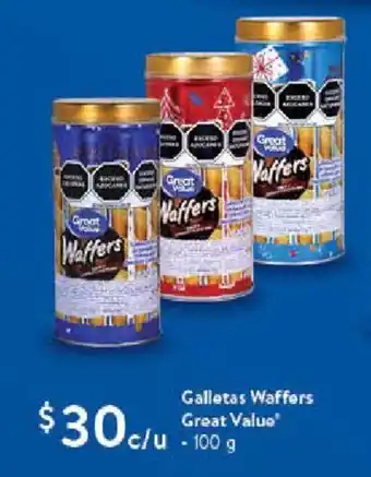 Walmart Galletas Waffers Great Value 100 g oferta