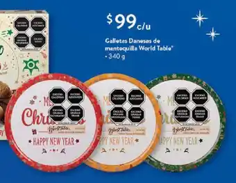 Walmart Galletas Danesas de mantequilla World Table 340 g oferta