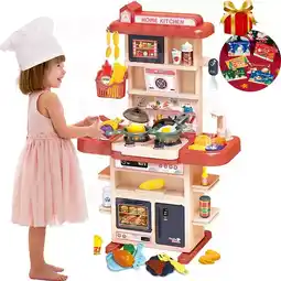 Mercado Libre Juguetes cocina niños 43pzs 74cm luz sonido agua vapor spray oferta