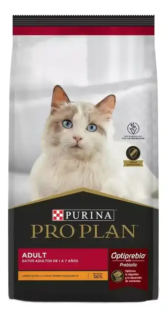 Mercado Libre Alimento pro plan optiprebio para gato adulto sabor pollo y arroz en bolsa de 7.5kg oferta