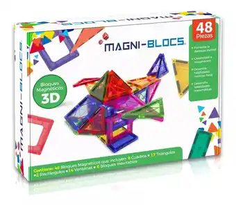 Magni blocs 48 pz, bloques de construcción magnéticos, imán bloques magnéticos 3d, figuras geométricas magnéticas educativas 
