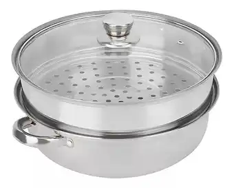 Mercado Libre Olla de acero inoxidable, vaporera de cocina 2 capas oferta
