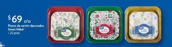 Walmart Platos de cartón decorados Great Value 20 pzas oferta