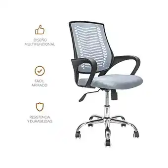 Mercado Libre Silla de escritorio top living ergonómica negra ejecutiva color negro material del tapizado mesh oferta