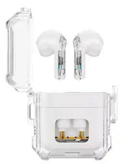 Audifonos gamer binden dark booster con stickers tecnologia color blanco