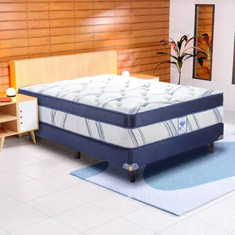 Mercado Libre Colchón queen size ortopédico con box spring air modelo blend, tecnología performance, firmeza media, 150cm x 190cm x 33cm sp oferta