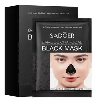 Mascarilla facial para piel mixta sadoer mascarilla de nariz de espinillas de carbón de bambú 60g y 60ml