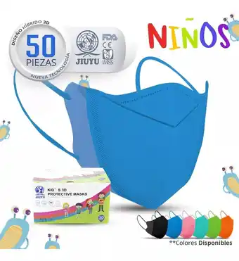 Mercado Libre Cubrebocas kf94 y kn95 hibrido para niño tapabocas infantil oferta