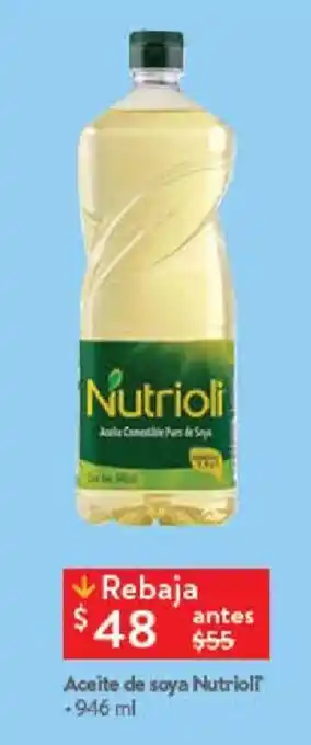 Walmart Aceite de soya Nutrioli 946 ml oferta