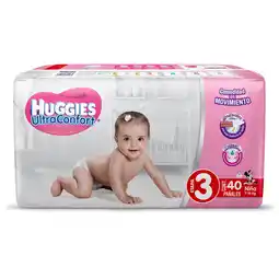 Farmacias YZA Pañales huggies ultraconfort etapa 3 niña 40 unidades oferta