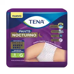 Farmacias YZA Tena ropa interior pants night grande 8 pzas oferta