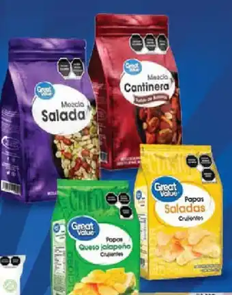 Walmart Variedad de papas crujientes Great Value 260g oferta