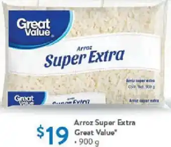 Walmart Arroz Super Extra Great Value 900g oferta
